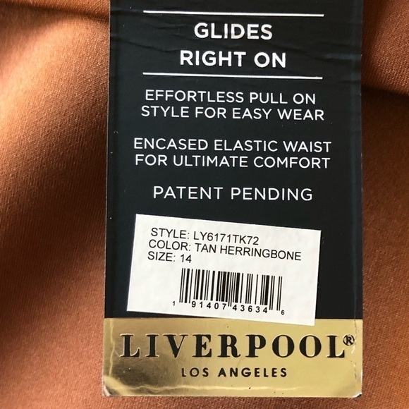 Liverpool Los Angeles Gia Glyder Herringbone Pull On Pencil Skirt Brown Plus 14W - Picture 7 of 11